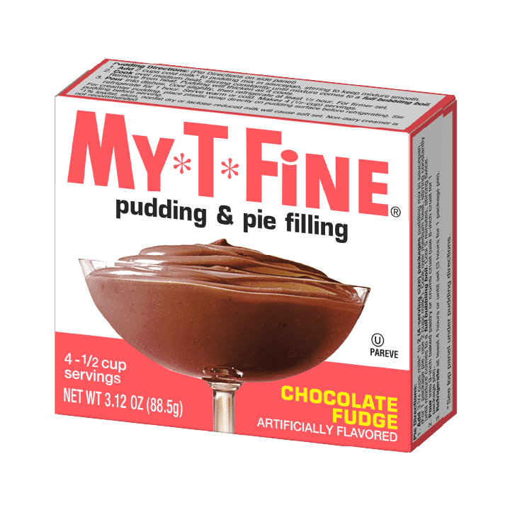 My-T-Fine Chocolate Fudge pudding packaging