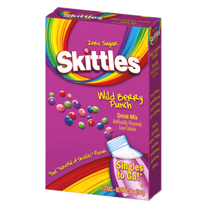 Skittles wild berry flavor singles to go packaging