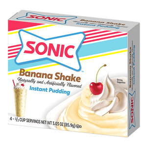 Sonic pudding banana shake packaging