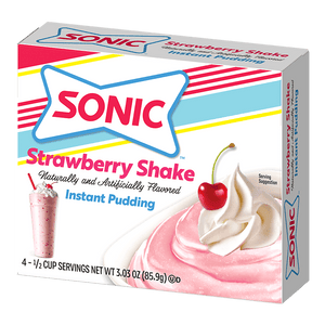 Sonic pudding strawberry shake packaging