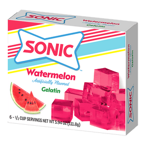 Sonic gelatin watermelon packaging