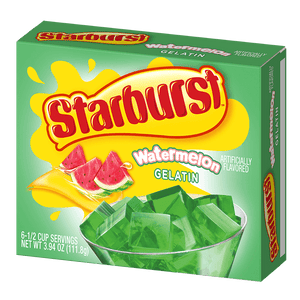Starburst gelatin watermelon packaging