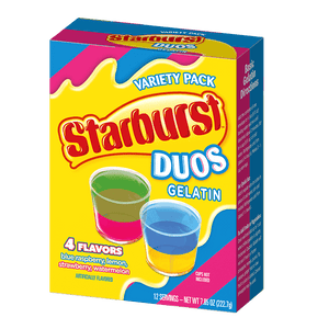 Starburst duos gelatin packaging