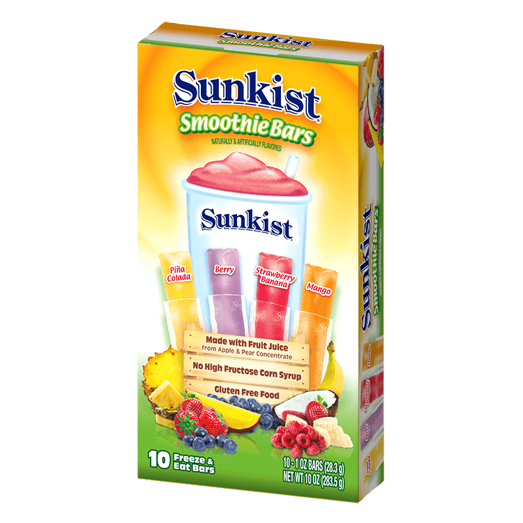Sunkist Smoothie Bars freezer bars 10 count