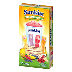 Sunkist Smoothie Bars freezer bars 10 count
