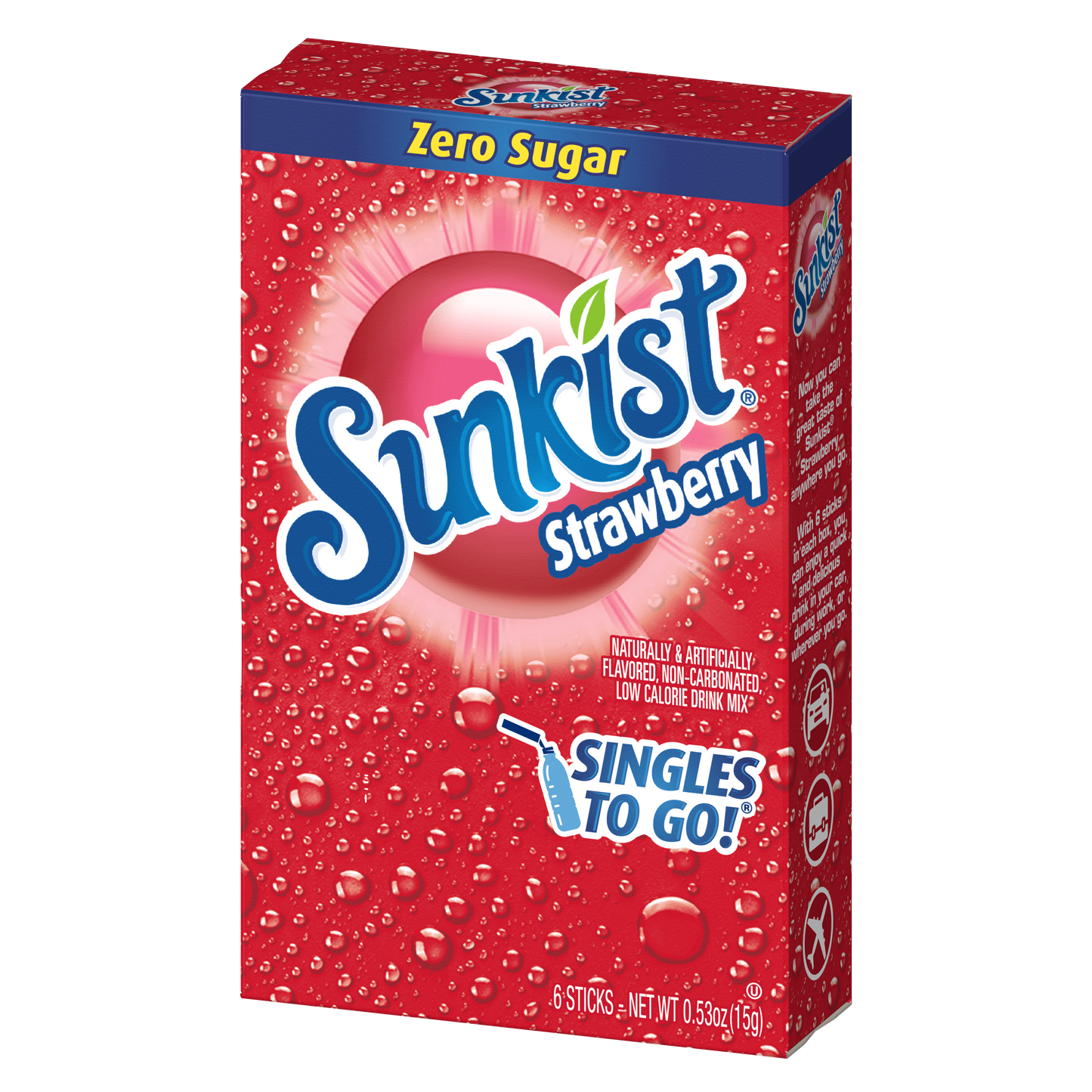 Sunkist strawberry singles to go packaging