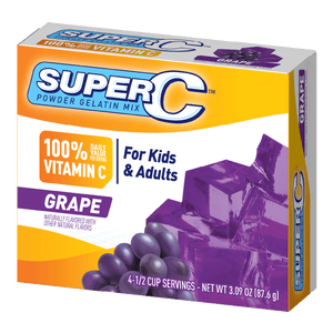 Super C grape gelatin packaging