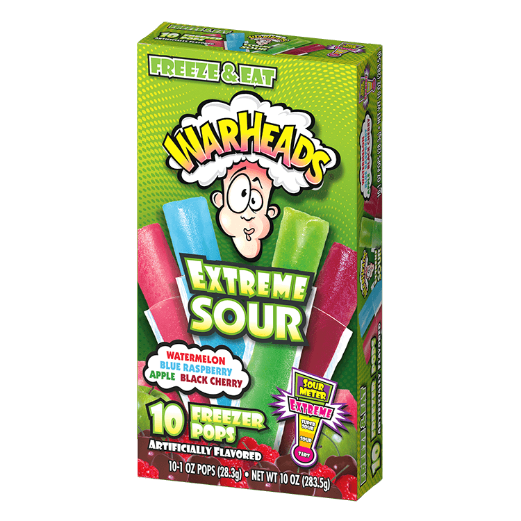 Warheads extreme sour freezer pops 10 count