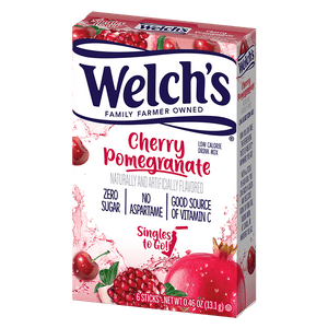 Welch's cherry pomegranate singles to go packaging