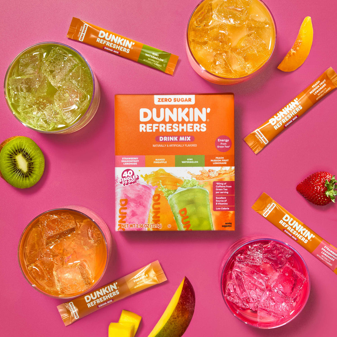 Dunkin’® and Jel Sert Bring Dunkin’ Refreshers to a Pocket-Sized Stick Format with Singles To Go!