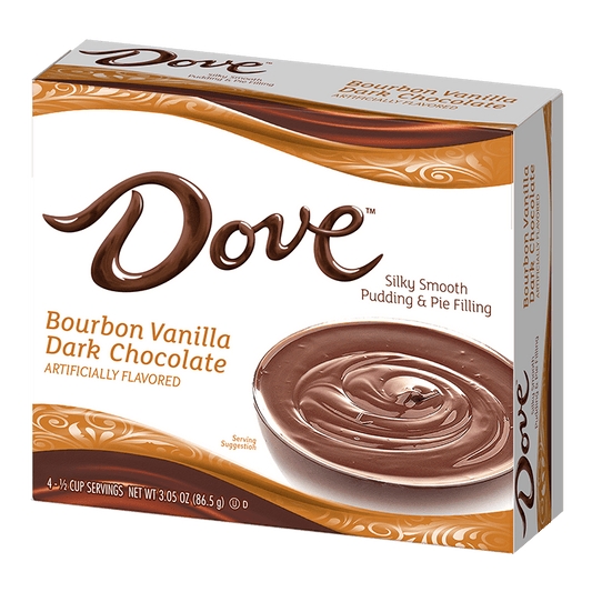 Dove Bourbon Vanilla Dark Chocolate packaging