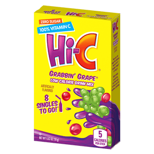 Hi-C Grabbin' Grape singles to go packaging