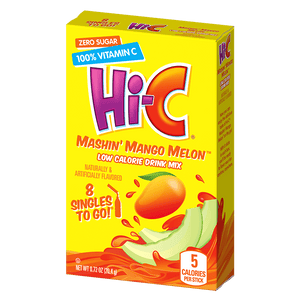 Hi-C Mashin' Mango Melon singles to go packaging