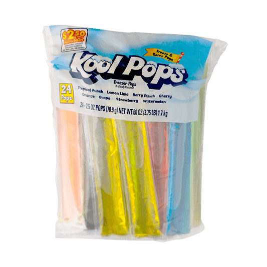 Kool Pops 24 count poly bag packaging