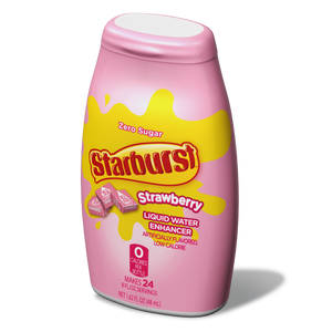 Starburst strawberry liquid water enhancer packaging