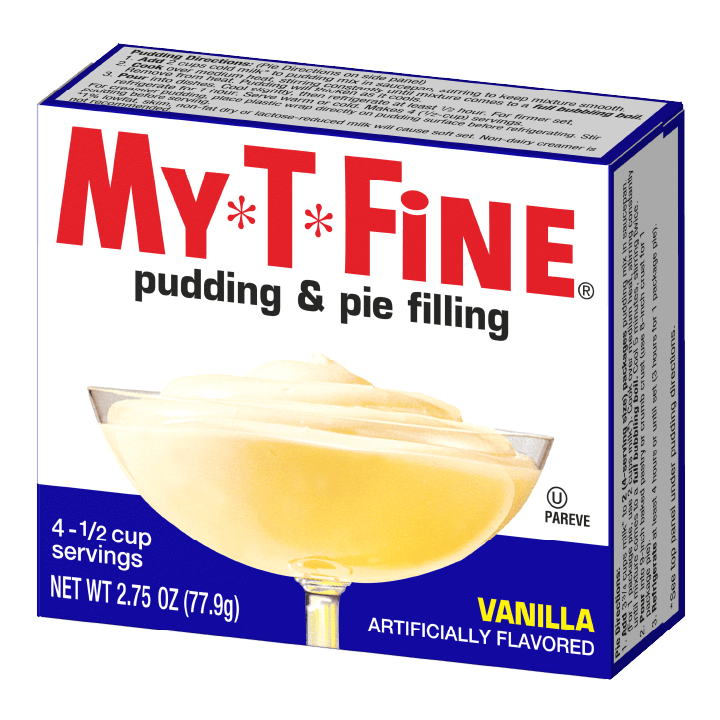 My-T-Fine Vanilla pudding packaging