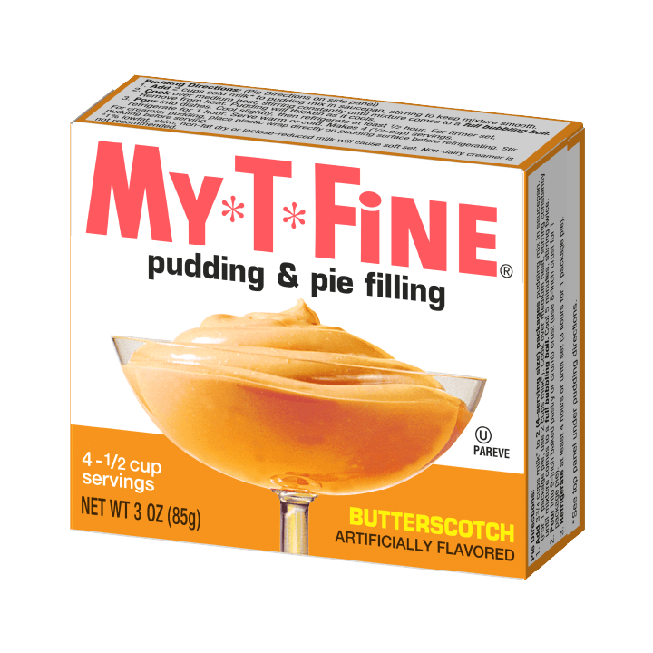My-T-Fine Butterscotch pudding packaging