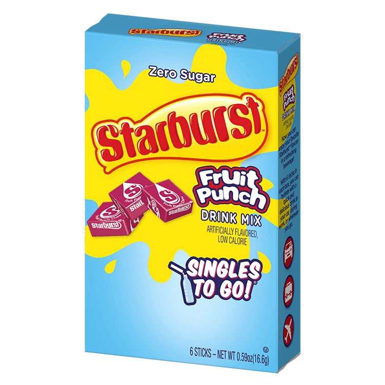 Starburst fruit punch singles to go packaging
