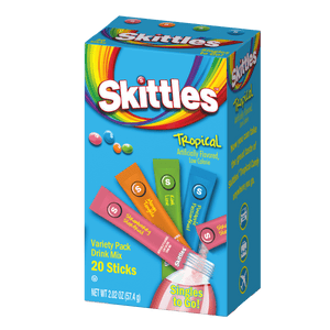 Skittles tropical flavor 20 count singles to go packaging