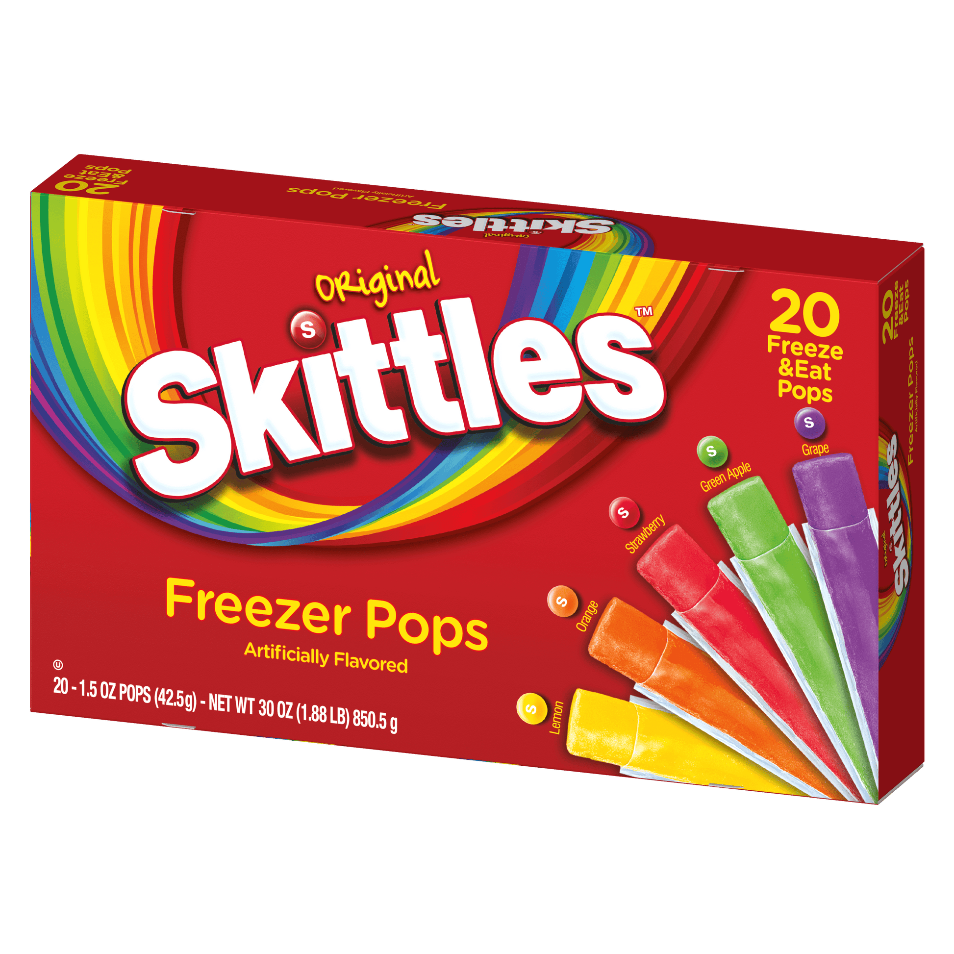 Skittles variety pack freezer pops 20 count