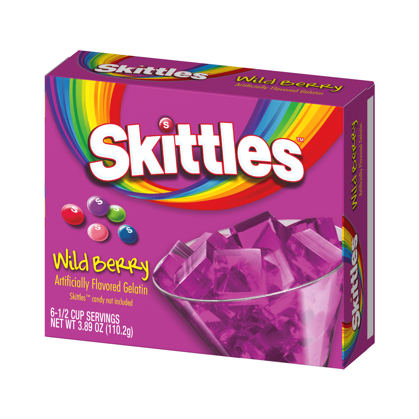 Skittles Gelatin wild berry flavor packaging