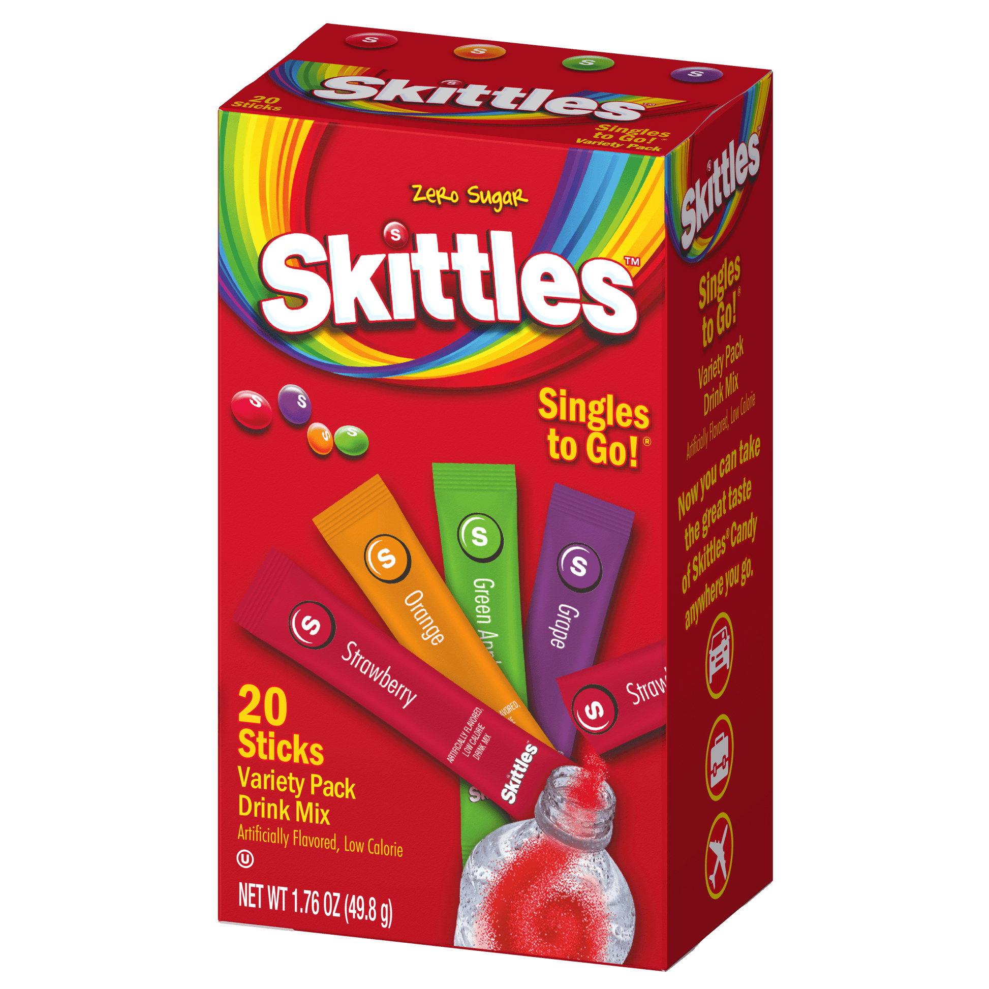 Skittles original flavor s20 count singles to go packaging