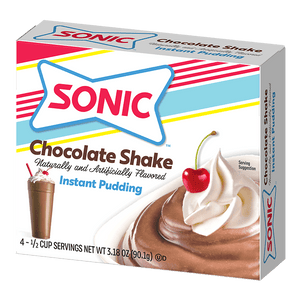 Sonic pudding chocolate shake packaging