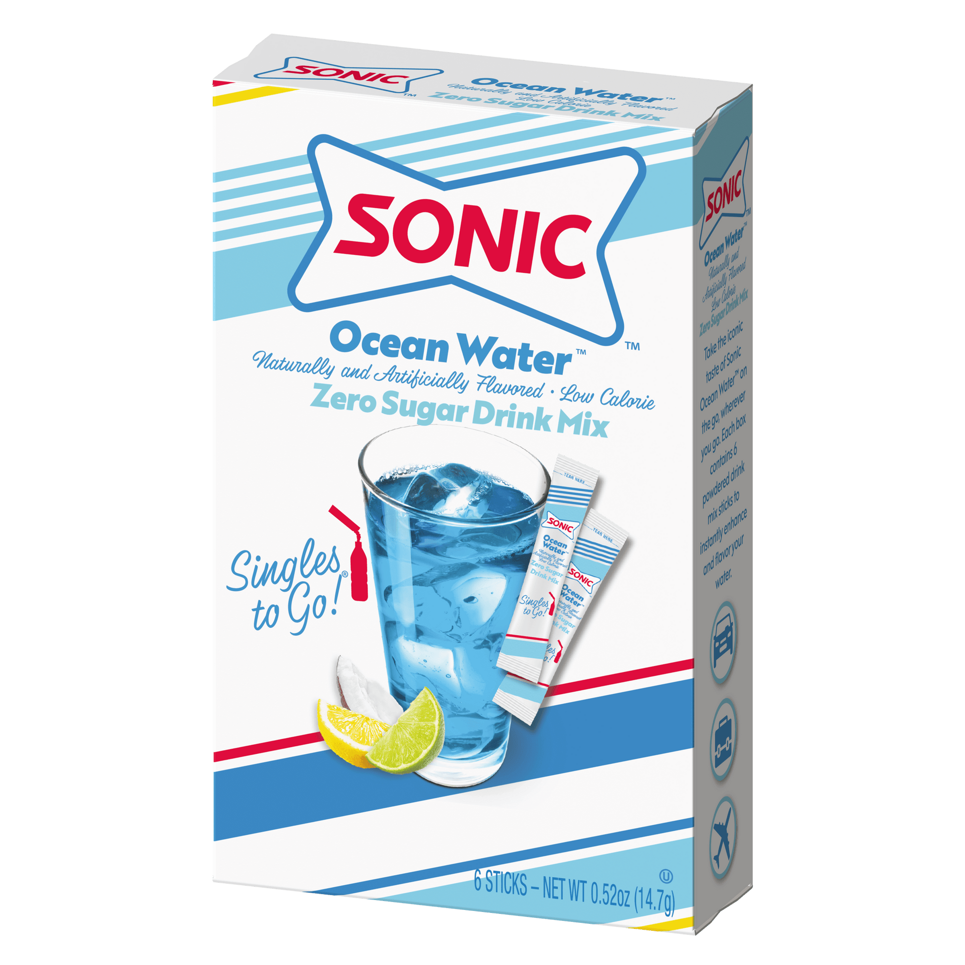 Sonic ocean water singles to go packaging