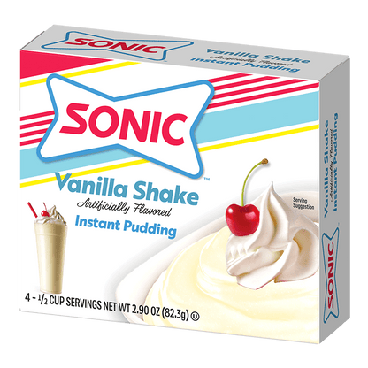 Sonic pudding vanilla shake packaging