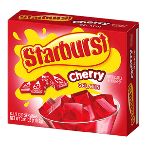 Starburst gelatin cherry packaging