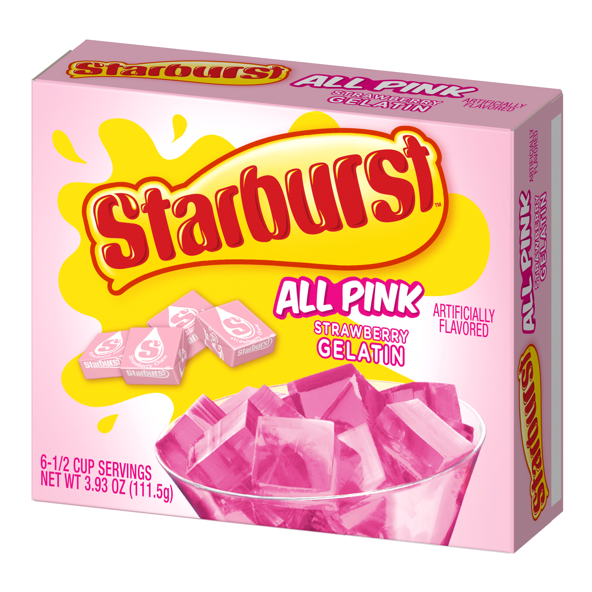 Starburst gelatin all pink packaging