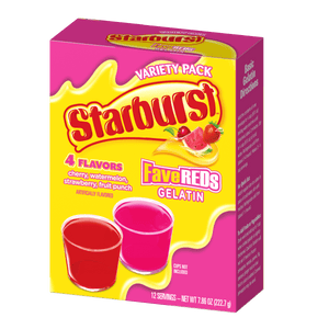 Starburst faveReds gelatin packaging