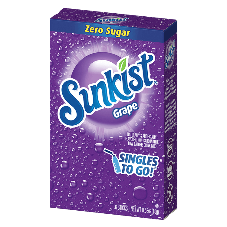 Sunkist grape singles to go packaging