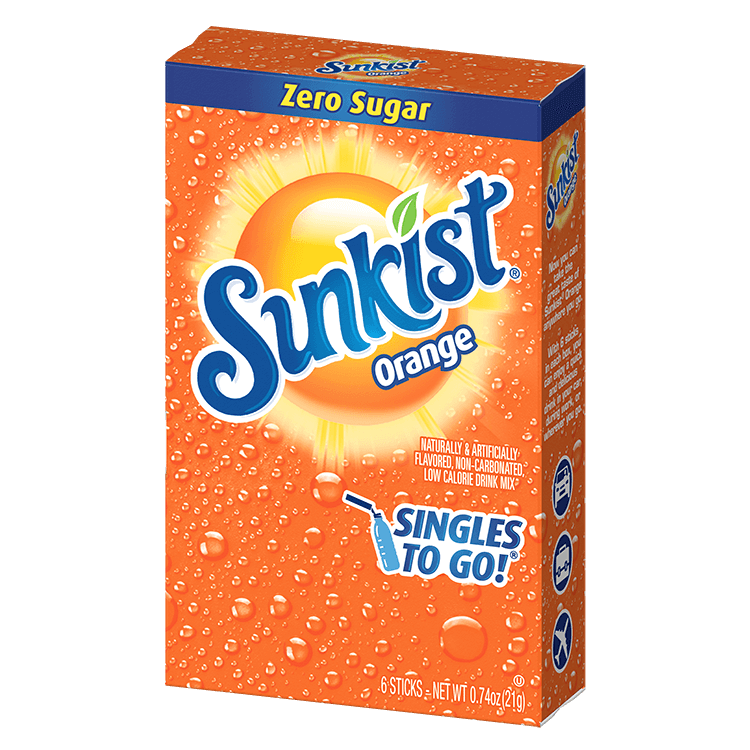 Sunkist orange singles to go packaging