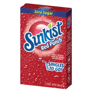 Sunkist red punch singles to go packaging