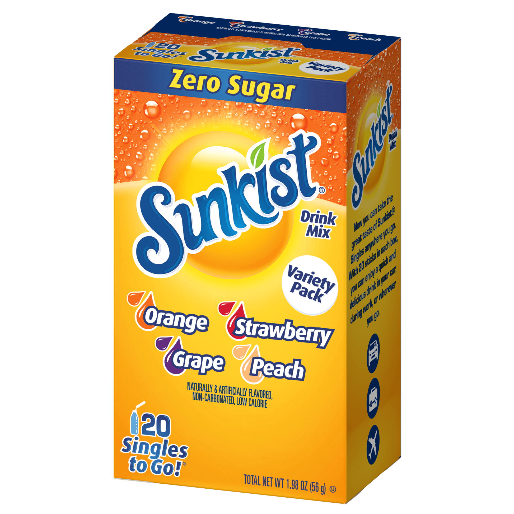 Sunkist variety pack 20 count singles to go packaging