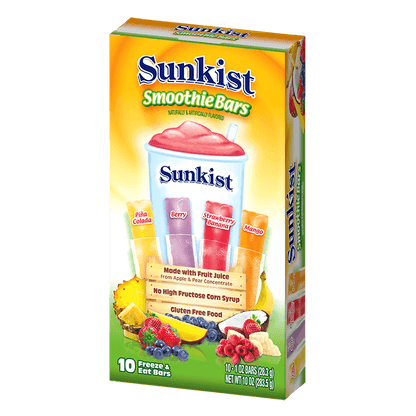 Sunkist Smoothie Bars freezer bars 10 count