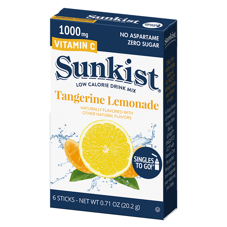 Sunkist Tangerine Lemonade Singles to go packaging