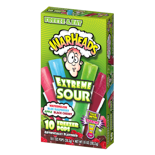 Warheads extreme sour freezer pops 10 count