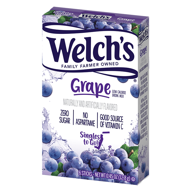Welch's grape singles to go packaging