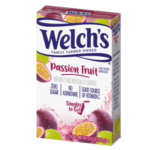 Welch's passion fruit singles to go packaging